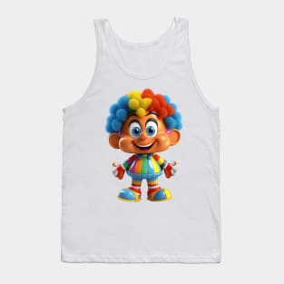 Cute 3D Adorable Clown Tank Top